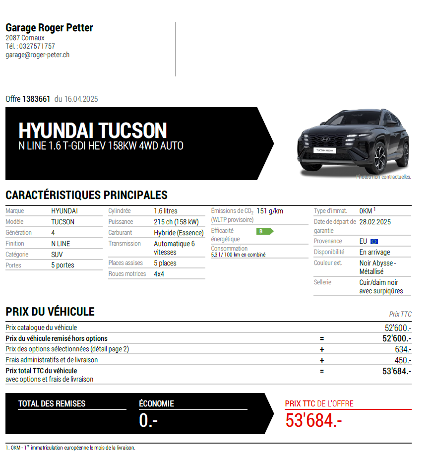 Hyundai Tucson N LINE 1.6 T-GDI HEV 158 KW 4 WD  - Image 1