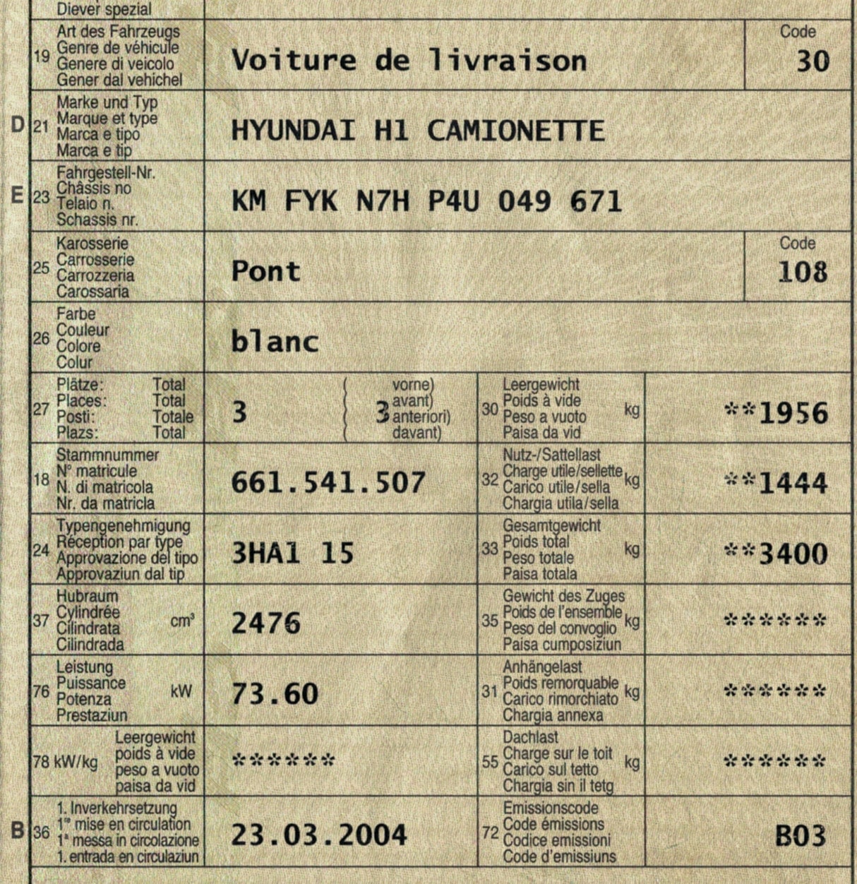 Hyundai H-1 Camionette - Image 1